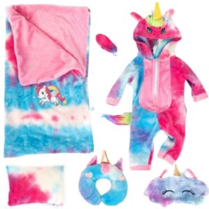 SET (6 ks) – Spací pytel pro panenky 43cm jednorožec