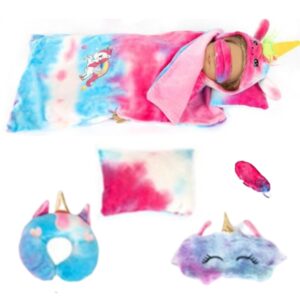 SET (6 ks) – Spací pytel pro panenky 43cm jednorožec