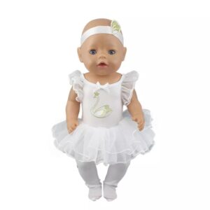 Šaty Baletka pro Baby Born 43 – 45 cm (bílé)