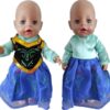 ANNA elsa šaty Baby Born oblečení pro panenku 43