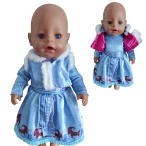 Šaty Elsa pro Baby Born 43 – 45 cm